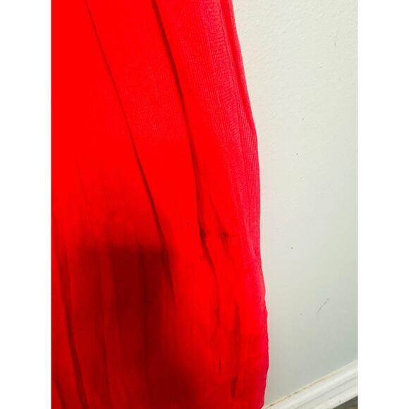 MICHAEL KORS Red Ribbed Sleeveless Scoop Neck Tank Dress Size Extra Small - Picture 9 of 13